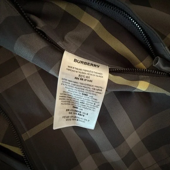 Burberry Men's STANFORD Checked Hooded Jacket, Coat, Authentic, 8084224, XL